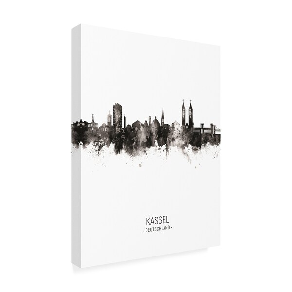 Michael Tompsett 'Kassel Germany Skyline Portrait II' Canvas Art,35x47